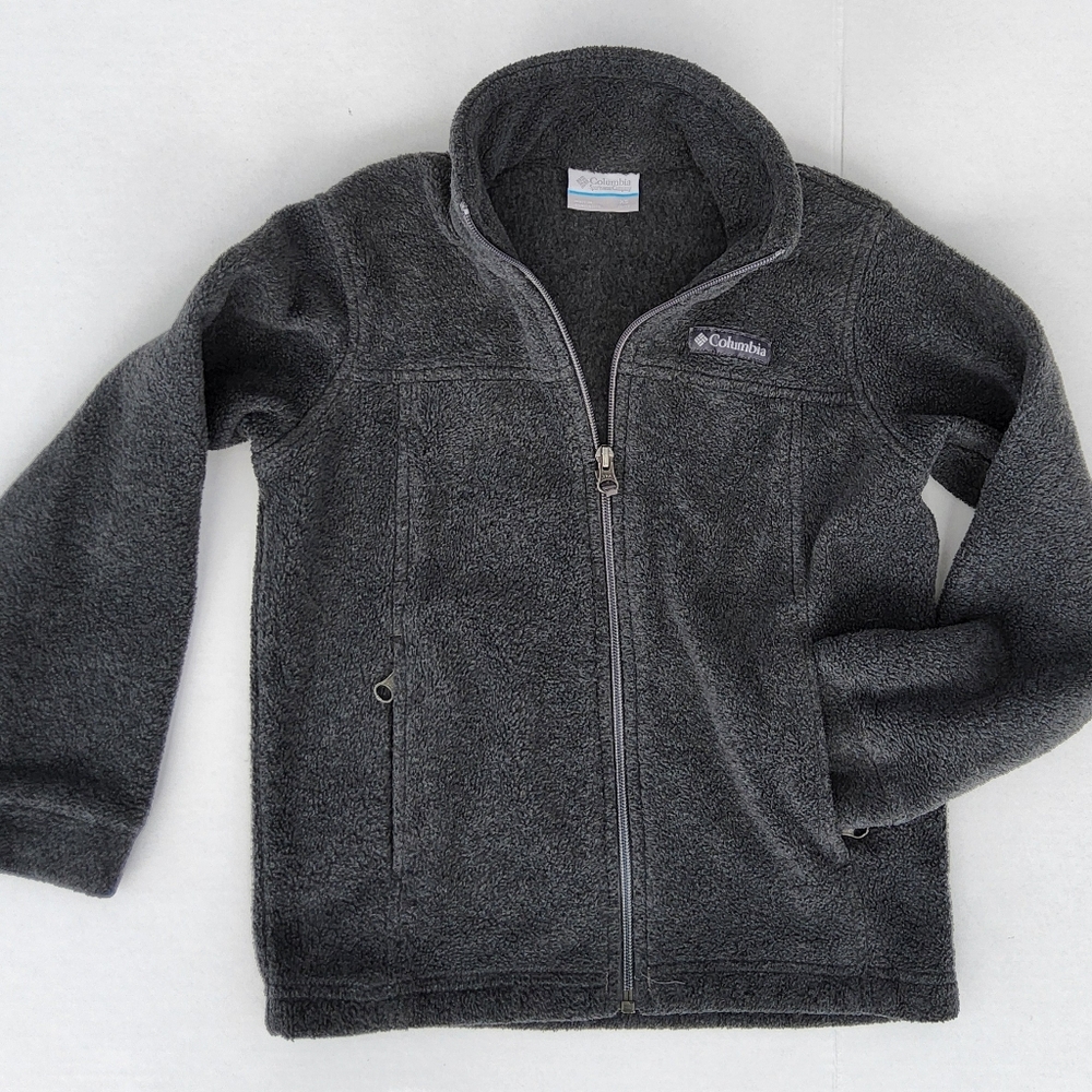 Boy's Columbia Charcoal Heather Fleece Jacket  size XS. (6/7)
